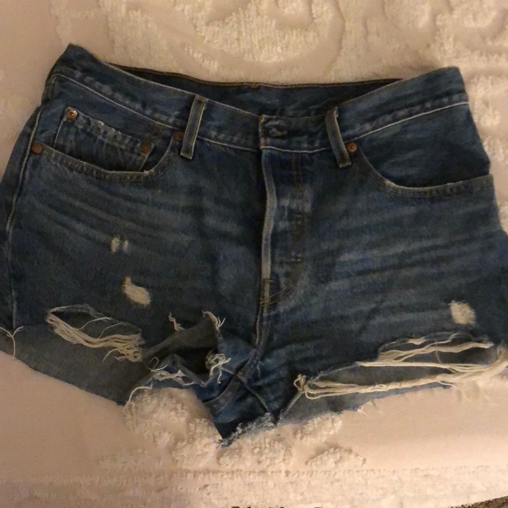 Levi 501 Dark Wash Women’s Denim Shorts